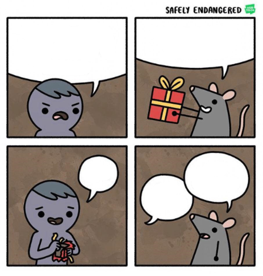Get Away Rat Blank Meme Template