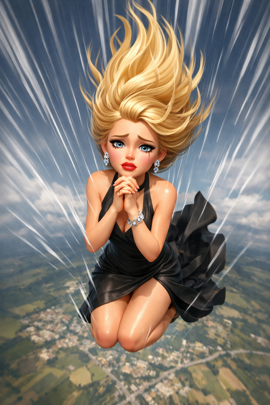 plunging beauty Blank Meme Template