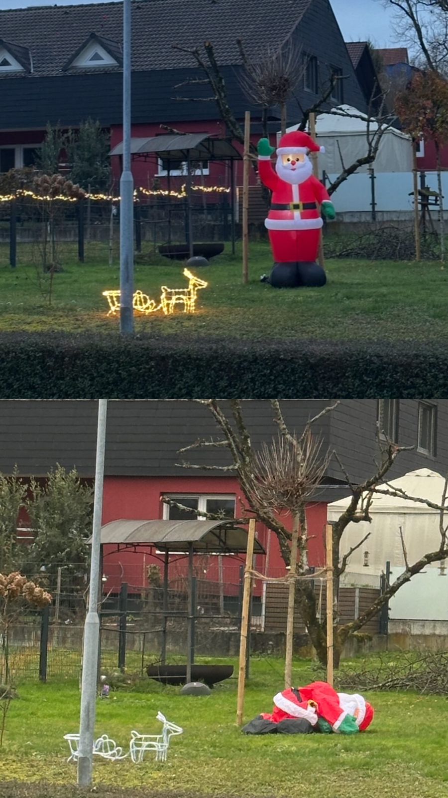 Santa Ready vs Down Blank Meme Template