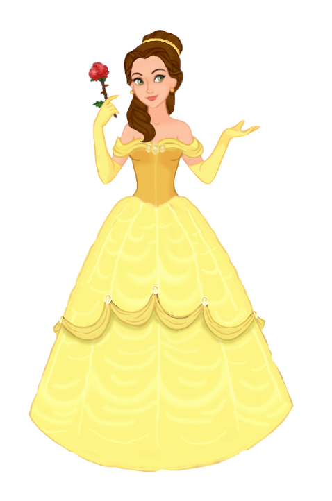 Belle Holding a Red Rose ? Blank Meme Template