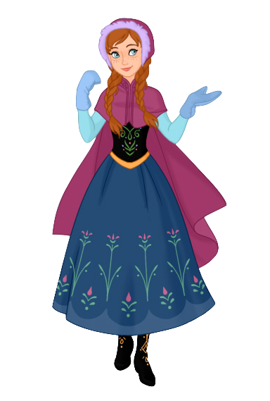 Princess Anna in her Winter Outfit Blank Meme Template