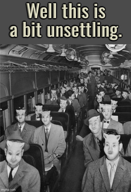 This is unsettling | Well this is a bit unsettling. | image tagged in can't unsee,cursed images,what a terrible day to have eyes,masks,time to die,what's going on | made w/ Imgflip meme maker