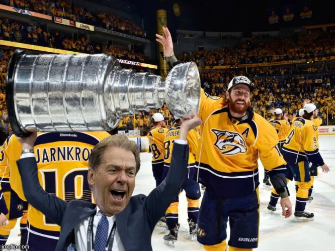 Nick Saban predators meme | image tagged in memes,college football,nhl,hockey,nick saban,predators | made w/ Imgflip meme maker