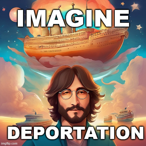 Imagine Deportation | IMAGINE; DEPORTATION | image tagged in memes,john lennon,deportation,politics | made w/ Imgflip meme maker