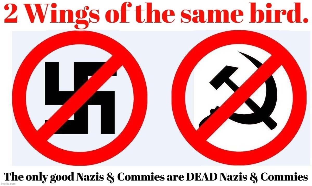 The only good Nazis & Commies are dead Nazis & Commies. | image tagged in nazis,commies,crush the commies,indiana jones punching nazis,wookie riding a squirrel killing nazis your argument is invalid | made w/ Imgflip meme maker