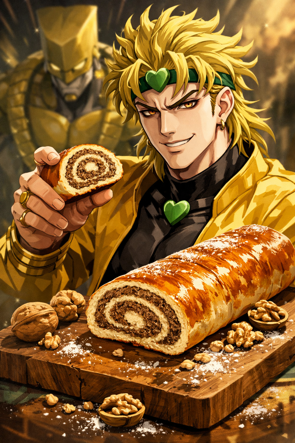 Dio with the bejgli Blank Meme Template