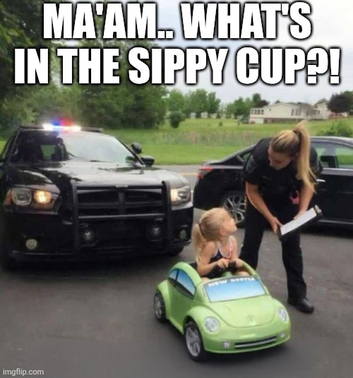Ma'am What's In The Sippy Cup? | MA'AM.. WHAT'S IN THE SIPPY CUP?! | image tagged in chrisjoines1 | made w/ Imgflip meme maker