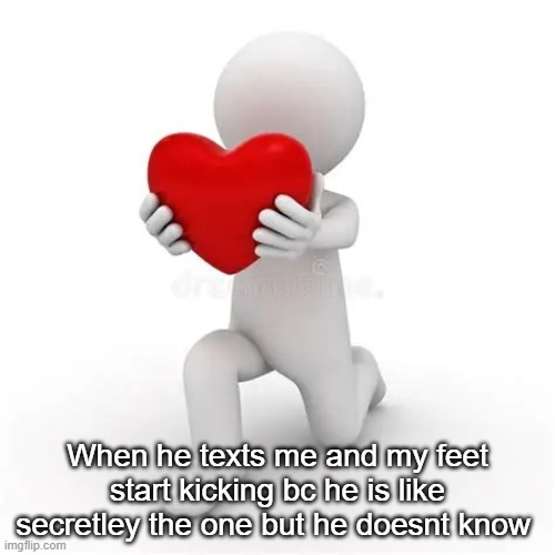 handing heart emoji | When he texts me and my feet start kicking bc he is like secretley the one but he doesnt know | image tagged in handing heart emoji | made w/ Imgflip meme maker