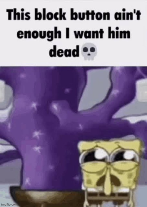 AUGHHHH | image tagged in this block button ain t enough i want him dead | made w/ Imgflip meme maker