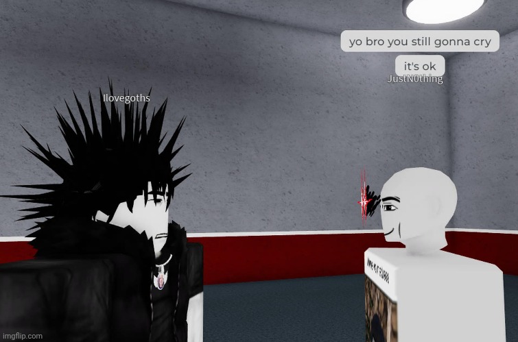 Emos vs people enjoying the game | image tagged in emo,joy,roblox | made w/ Imgflip meme maker