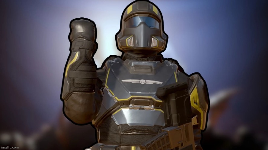 Helldiver salute | image tagged in helldiver salute | made w/ Imgflip meme maker