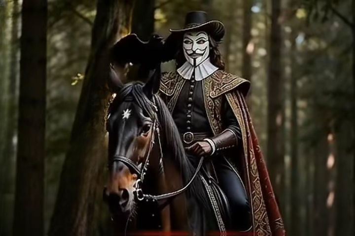 Fawkes Horseman Blank Meme Template