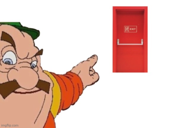 image tagged in morshu tells you to leave | made w/ Imgflip meme maker