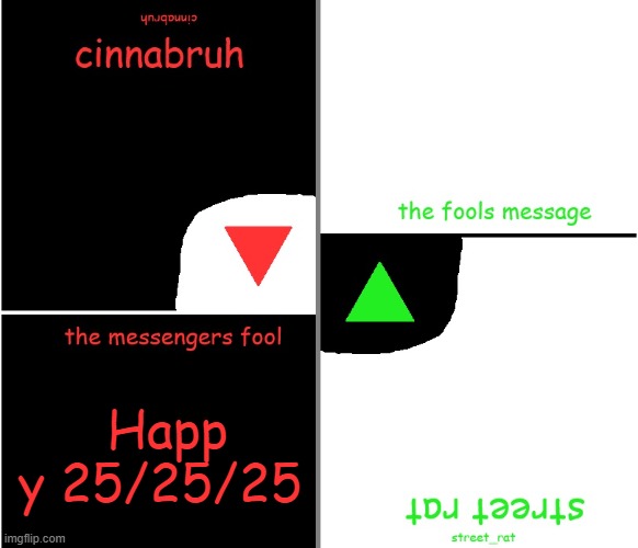street rat n cinnabruh announcement | Happ y 25/25/25 | image tagged in street rat n cinnabruh announcement | made w/ Imgflip meme maker