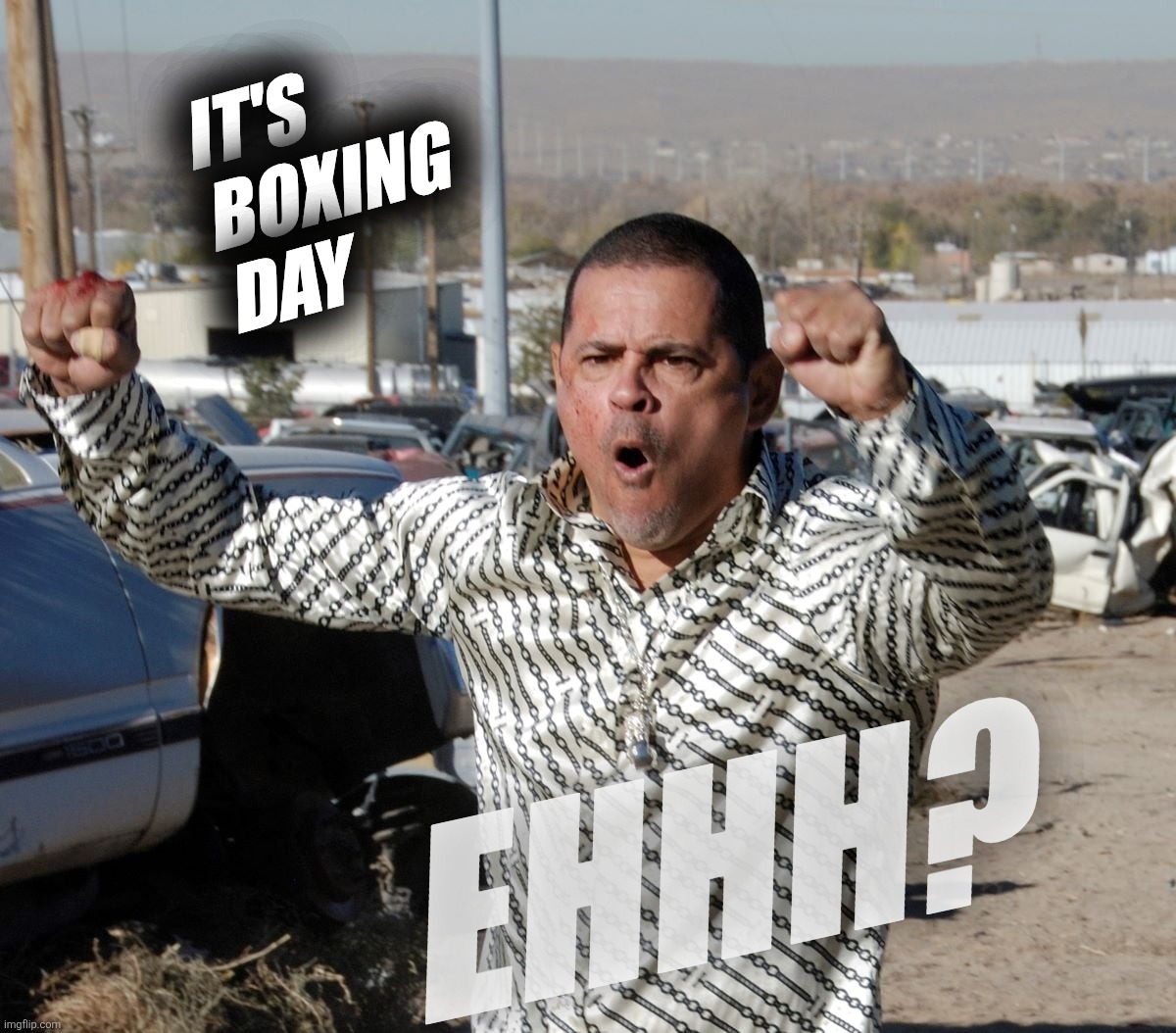 Tuco gets a Nanaimo Bar | IT'S BOXING DAY; EHHH? | image tagged in tuco salamanca,nanaimo bar | made w/ Imgflip meme maker