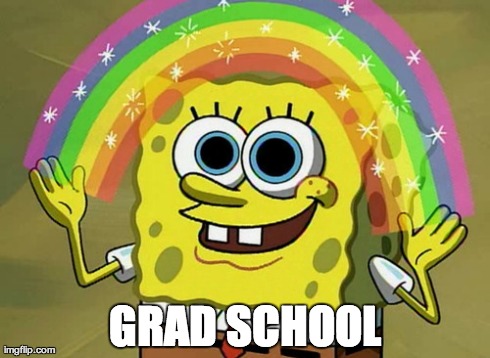 Imagination Spongebob Meme | GRAD SCHOOL | image tagged in memes,imagination spongebob | made w/ Imgflip meme maker