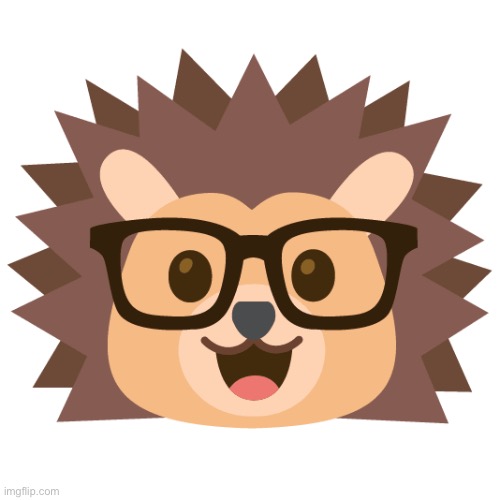 Nerd Hedgehog | image tagged in nerd emoji,hedgehog | made w/ Imgflip meme maker