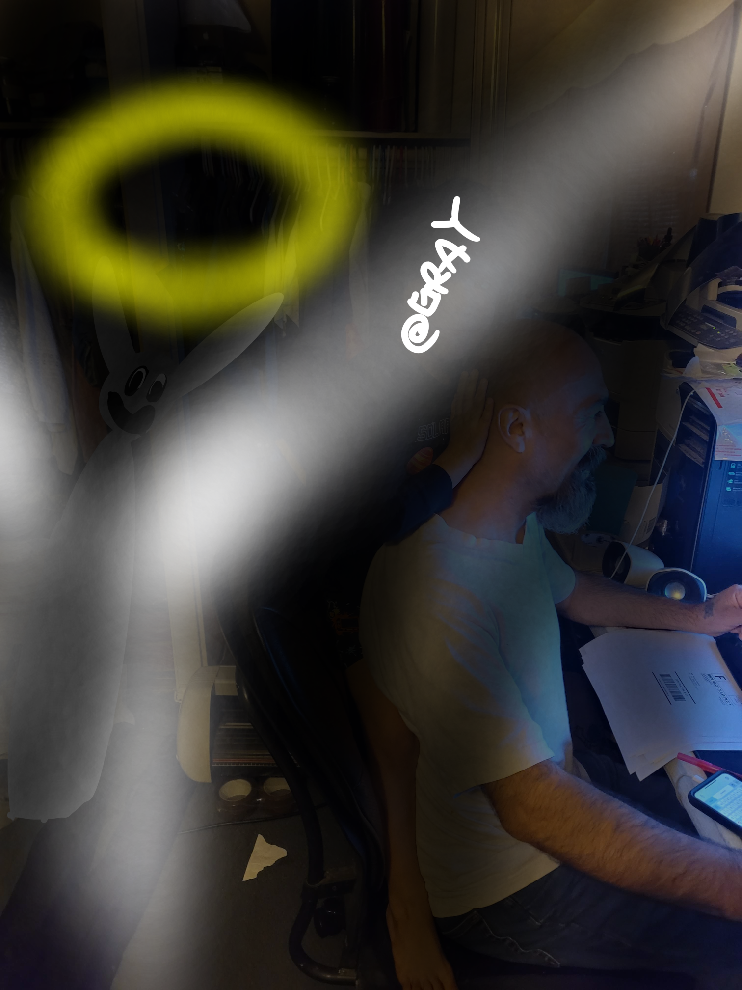 Gray Angel Blank Meme Template