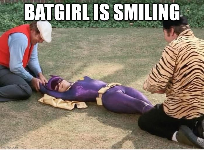 Happy girl | BATGIRL IS SMILING | image tagged in batgirl,batman,smile,girl | made w/ Imgflip meme maker