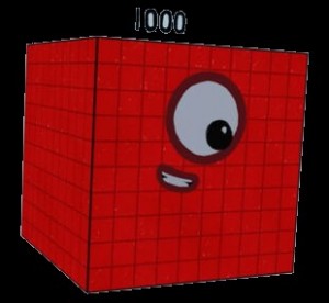 Numberblock 1000 Blank Meme Template