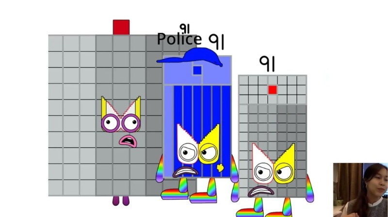 Basically Numberblock 91 and a "Police 91" are by a armless 91 Blank Meme Template
