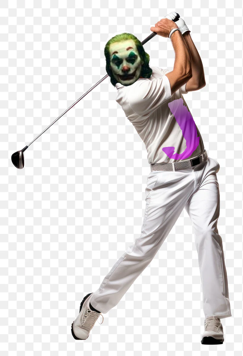 Joker golfer Blank Meme Template