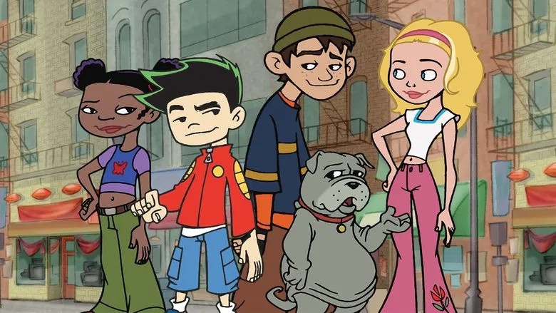 Jake Long and his Friends and a Dog Blank Meme Template