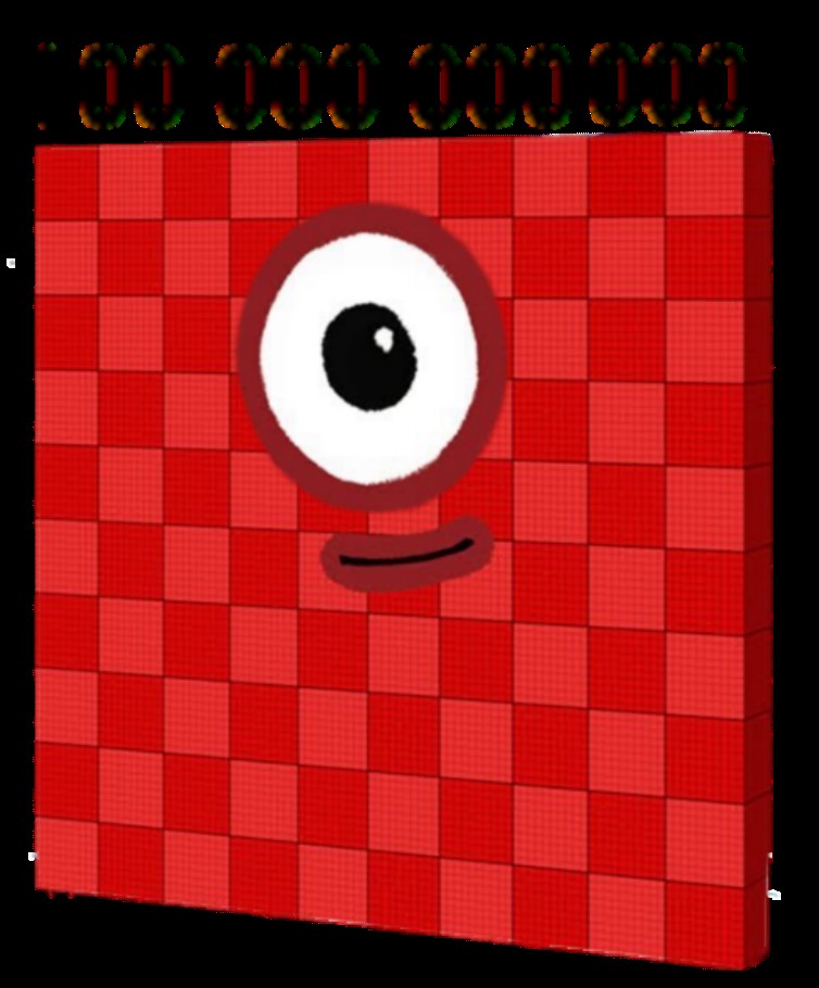 Numberblock 100000000000 Blank Meme Template