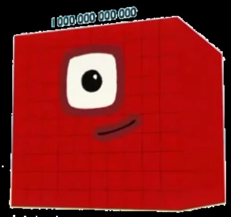 Numberblock 1000000000000 Blank Meme Template