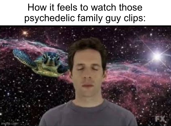 How it feels to watch those psychedelic family guy clips: | made w/ Imgflip meme maker