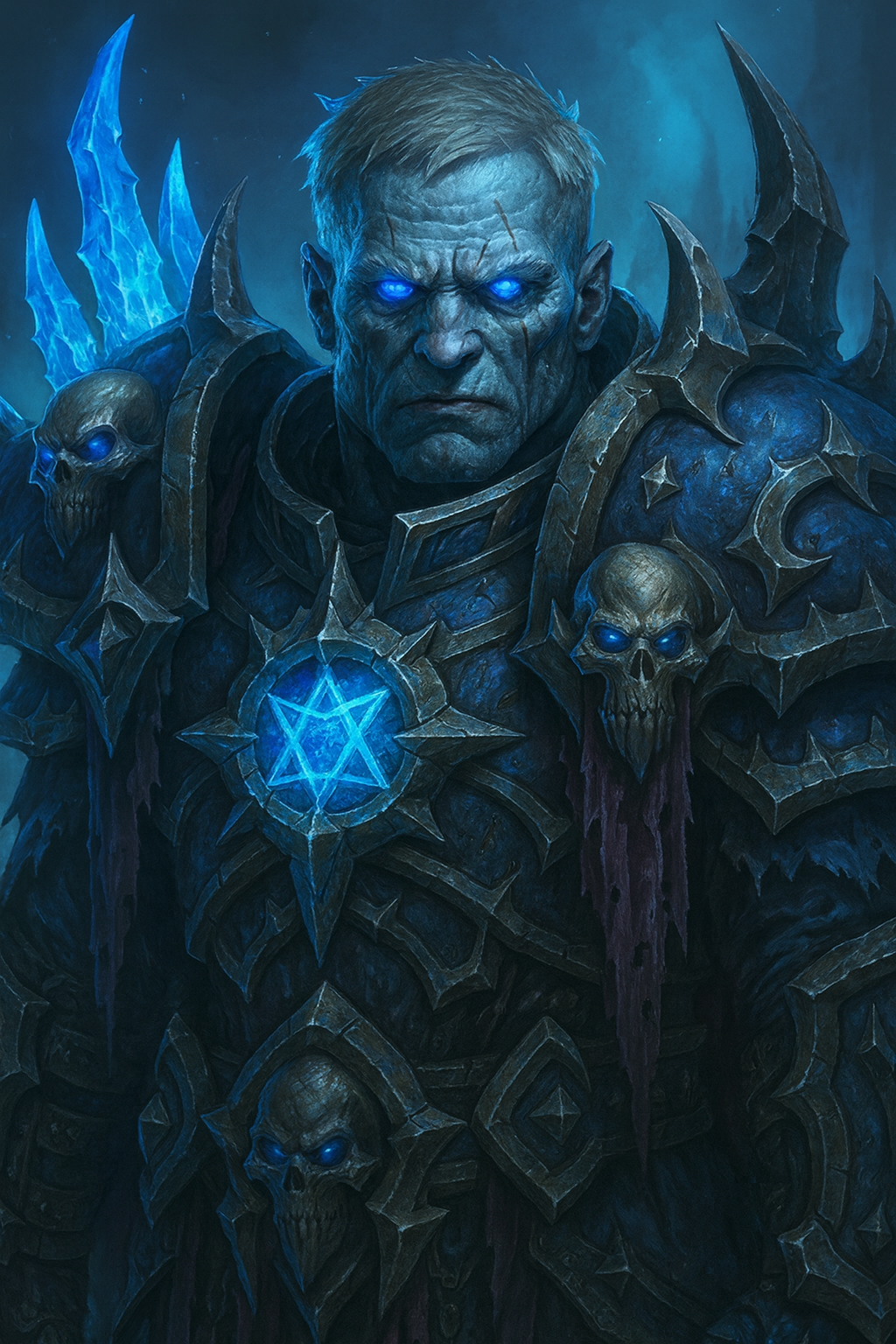 B.J. Blazkowicz as a death knight from the World of Warcraft Blank Meme Template