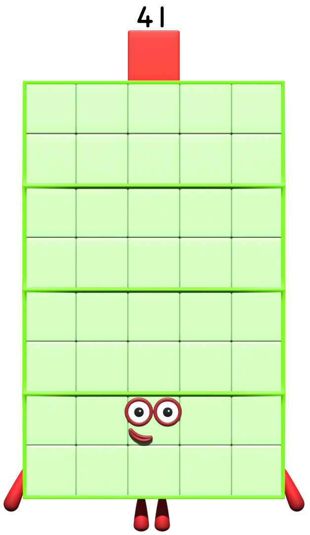 Numberblock 41 Blank Meme Template