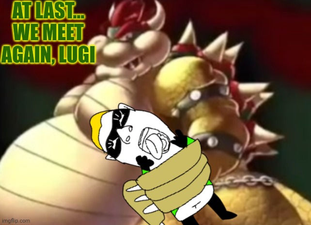 AT LAST…
WE MEET AGAIN, LUGI | made w/ Imgflip meme maker