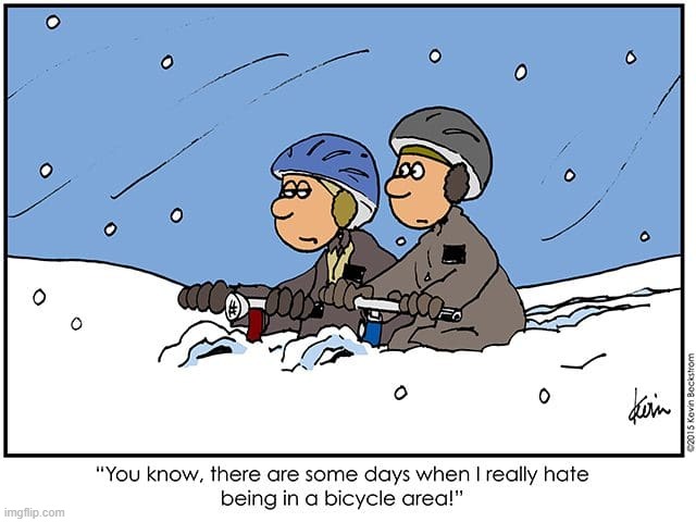 image tagged in winter,snow,bicycle,area,stuck,oof | made w/ Imgflip meme maker