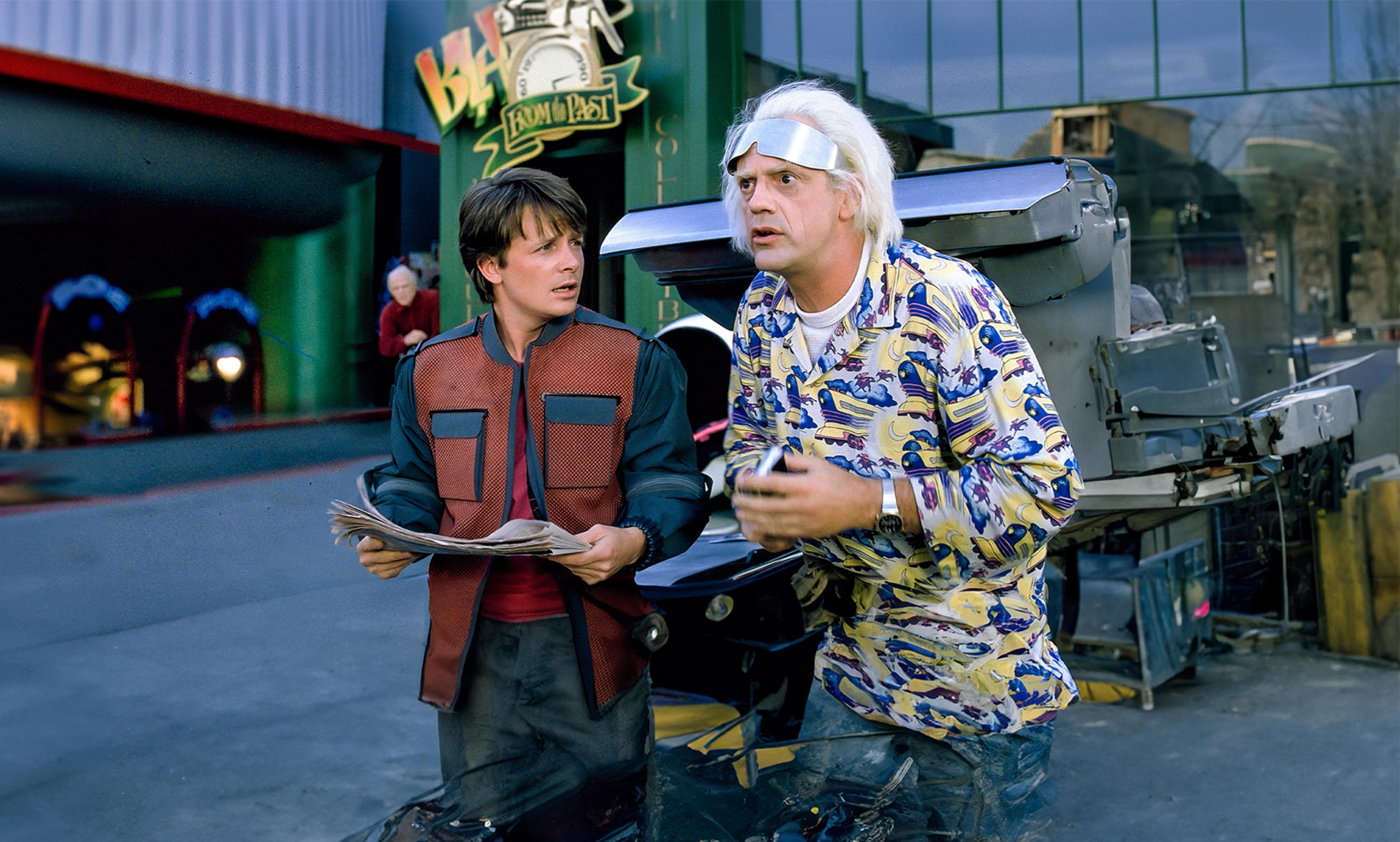 Marty et Doc Blank Meme Template