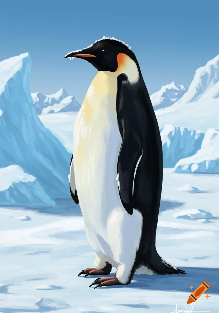 Penguin looking left Blank Meme Template
