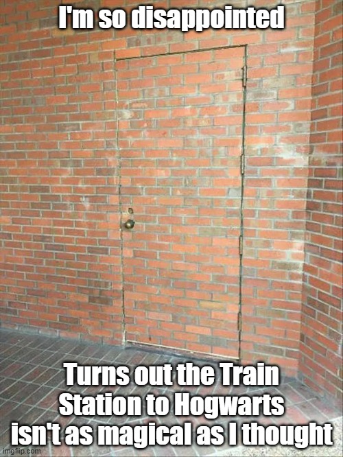 Movie Magic | I'm so disappointed; Turns out the Train Station to Hogwarts isn't as magical as I thought | image tagged in harry potter,movie,disappointment,train | made w/ Imgflip meme maker