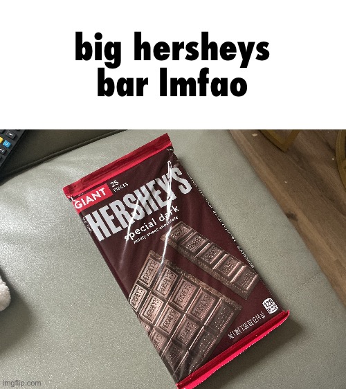 “light snack bro” | big hersheys bar lmfao | image tagged in chocolate,light snack,shitpost,i hate knitters | made w/ Imgflip meme maker