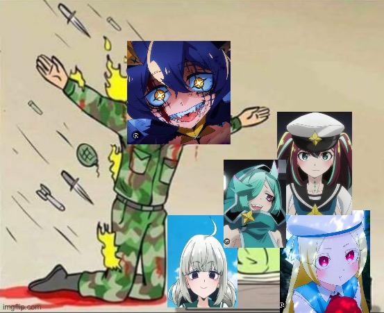 Soldier protecting sleeping child | image tagged in soldier protecting sleeping child | made w/ Imgflip meme maker