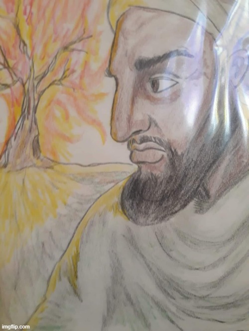 Moses and the Burning Bush | image tagged in holy spirit,god | made w/ Imgflip meme maker