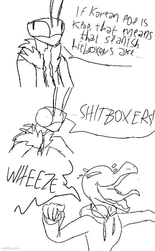 Salazzle laughs at martin's puns Blank Meme Template