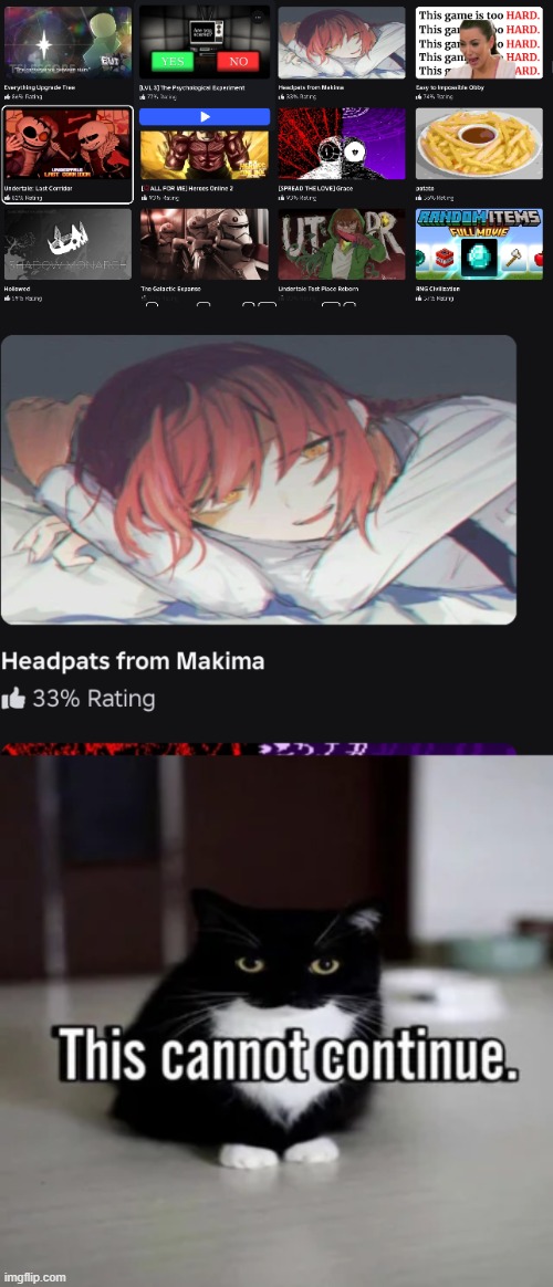 i am no simp i just played jujustu shenanigans once | image tagged in this cannot continue | made w/ Imgflip meme maker