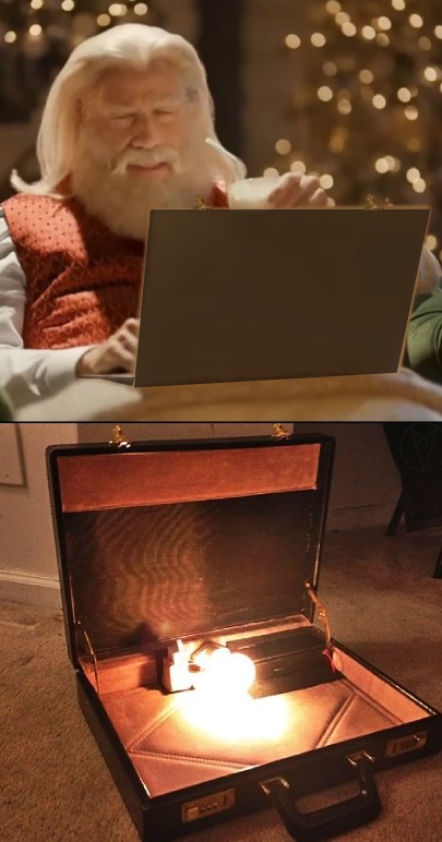 Travolta Santa Blank Meme Template