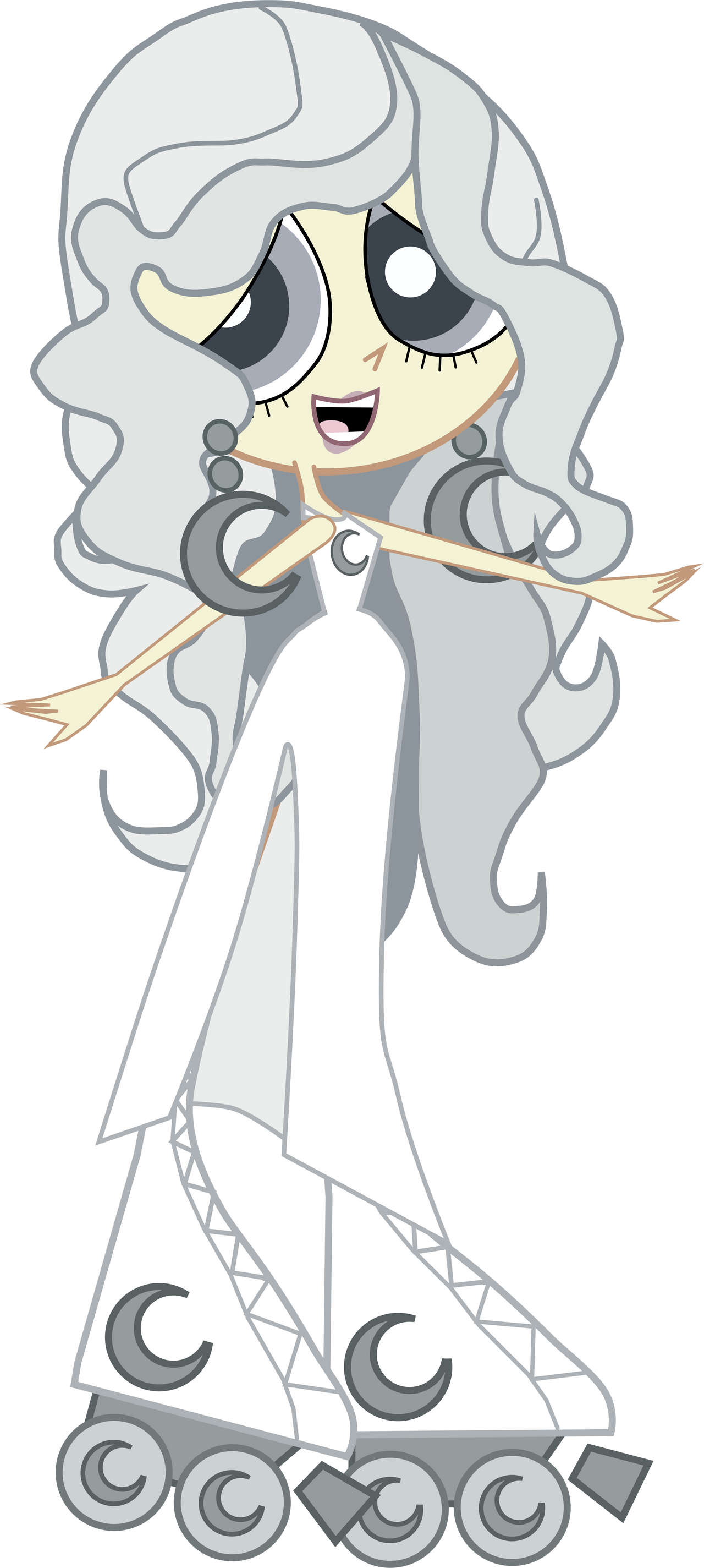 (Vector) The Moon (Pose 2) Blank Meme Template