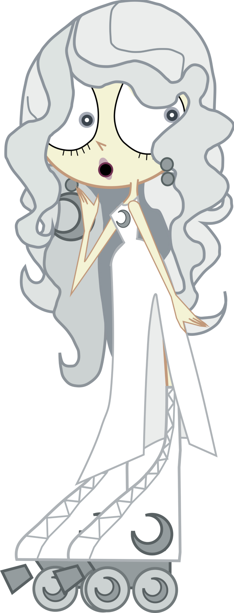 (Vector) The Moon (Pose 3) Blank Meme Template