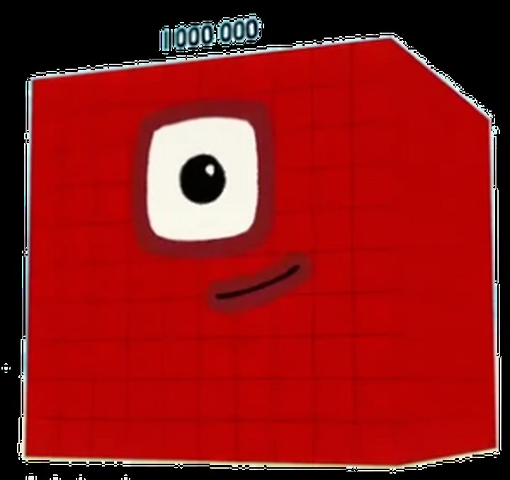 Numberblock 1000000 Blank Meme Template
