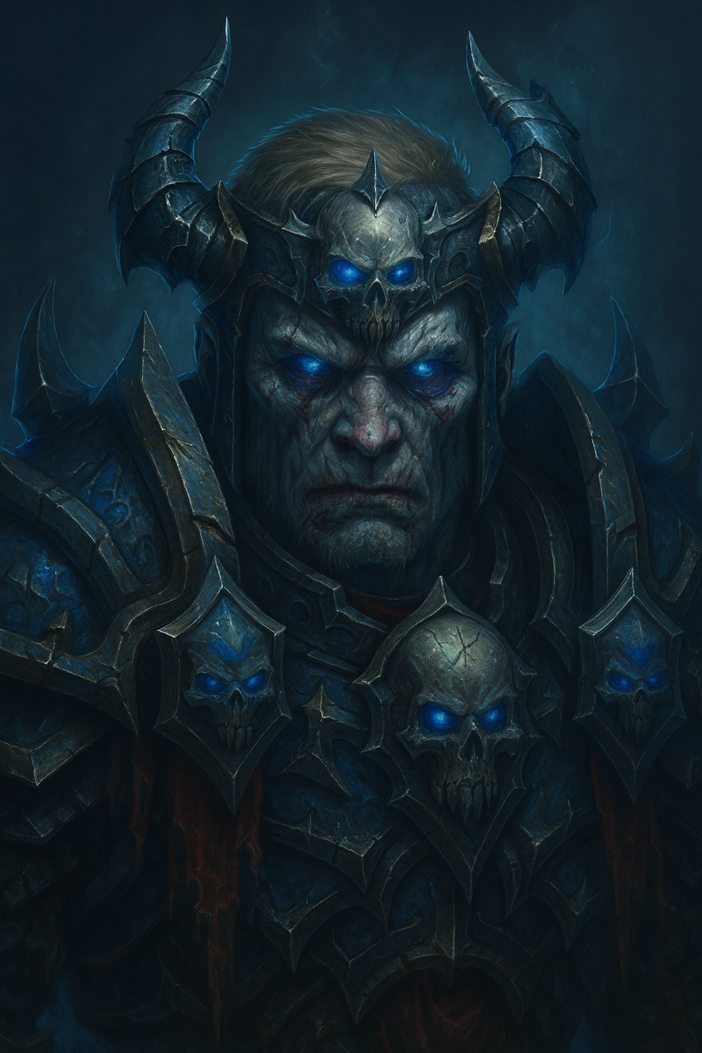 B.J. Blazkowicz as a death knight from the World of Warcraft Blank Meme Template