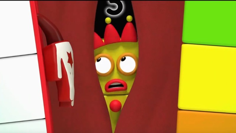 Numberblock 3 Hiding Behind 10 And 7 Blank Meme Template