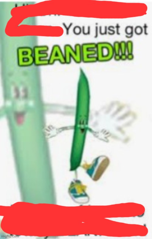 You just got Beaned! | image tagged in you just got beaned | made w/ Imgflip meme maker