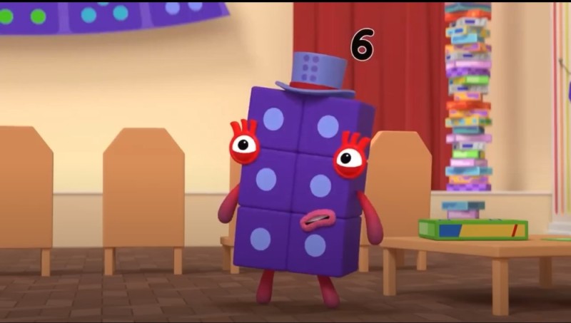 Numberblock Surprised 6 Blank Meme Template